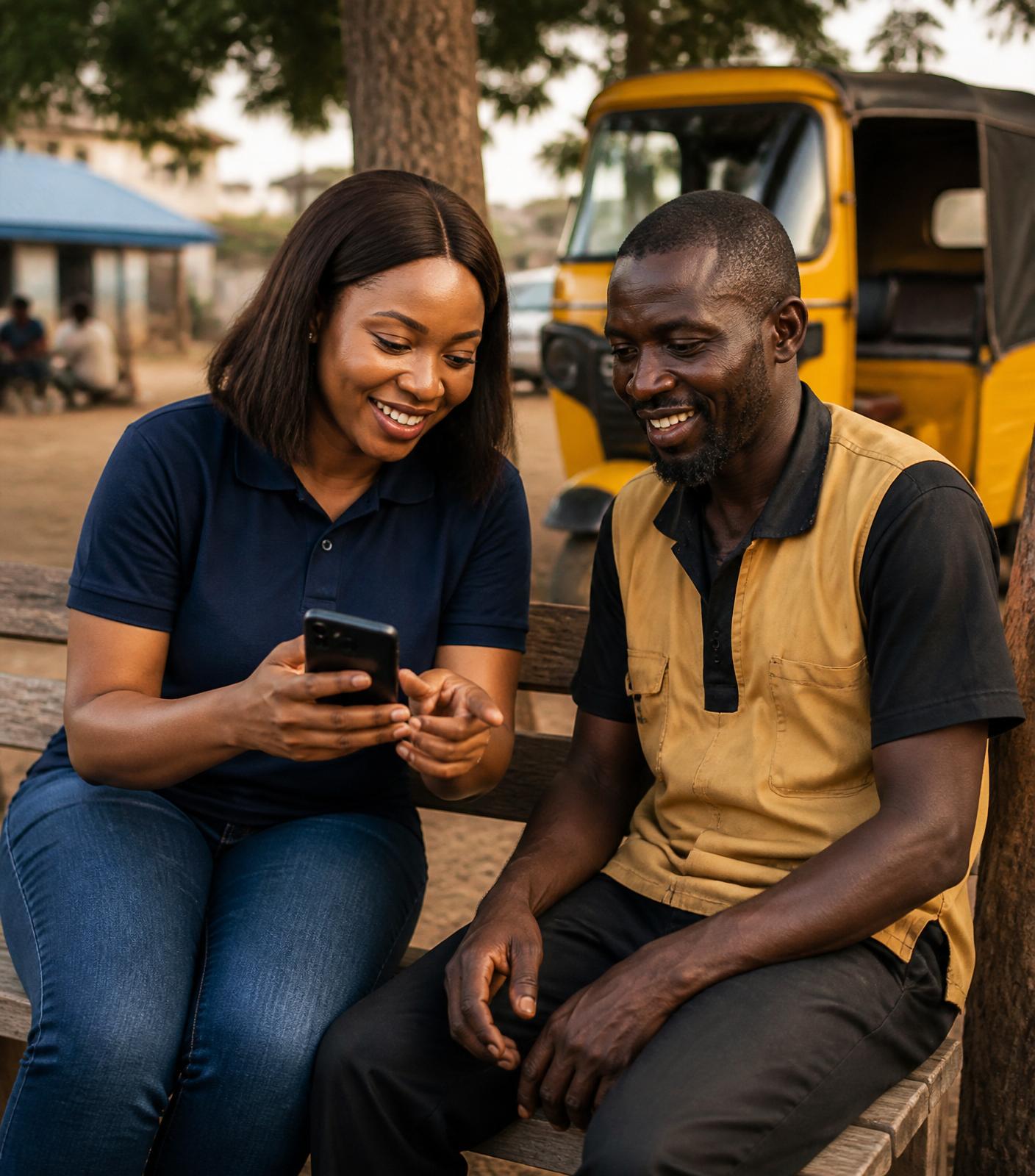 A Zane representative serving a mobility worker.